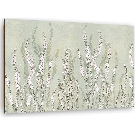 Quadro deco panel, Piccoli fiori sullo sfondo del muro - 90x60 (1/5)