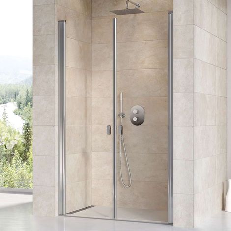 Ravak Chrome - Duschpendeltür CSDL2-120, 118-121 cm, Aluminium glänzend/Klarglas 0QVGCC0LZ1