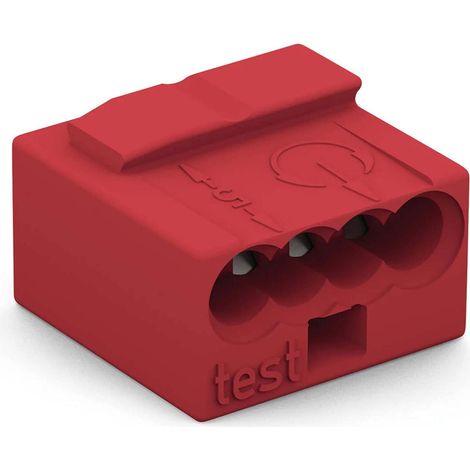 Microconnettore 4x 0,6-0,8 mm² rosso 243-804 /confezione da 100 pezzi/ (1/3)