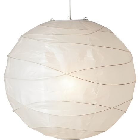Festival des lanternes en papier, abat-jour en papier de coton blanc, lampe simple pour la maison, abat-jour créatif, lustre pour restaurant ou maison d'hôtes (1/5)