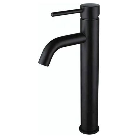 Tall Bathroom Faucet Single Handle Vessel Sink Faucet One Hole Bowl Basin Mixer with Water Supply Lines, Matte Black (1/5)
