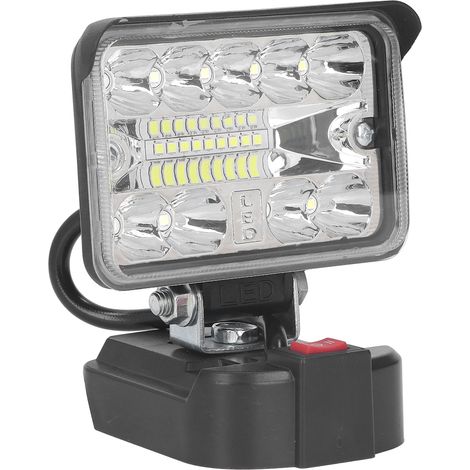 Lampe de chantier LED 3 en 1 avec trépied, projecteur sans fil 54W 2800LM 6500K pour éclairage extérieur et secours (1/5)