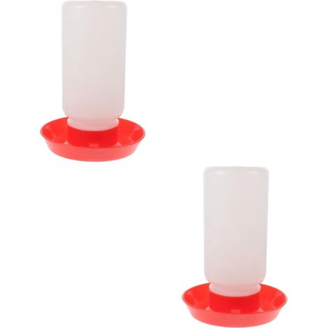 2pièces Distributeur Automatique De Nourriture Et Eau pour Volailles Abreuvoir Et Mangeoire Kit Pratique pour Poules Pigeons Et Canards Facile à Nettoyer Et Démontable (1/5)