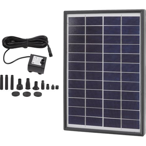 Pompe solaire pour fontaine 12 V 6 W, ABS, filtre anti-colmatage, nettoyage facile, pompe à eau solaire pour décorations flottantes