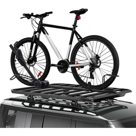 Porte - bagages de vélo, porte - vélos de toit avec système de verrouillage, longueur de bras réglable 29 - 38 pouces montage universel pour SUV de voiture