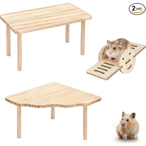 Plateforme Cage Hamster - Plate-Forme de Hamster Convient Aux Hamsters, Lapins, Chinchillas, Cochons D'Inde, Peut Se DéPlacer Librement Et Convient à La Plupart des Cages