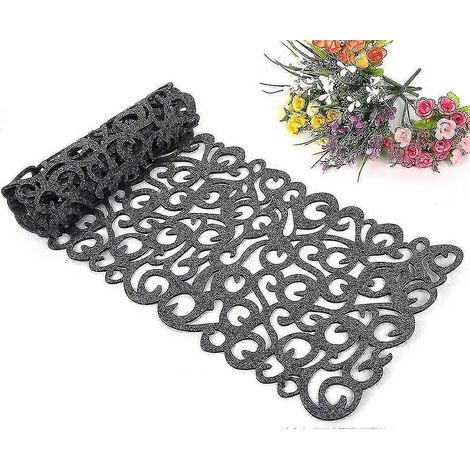 Chemin de table lavable 100 x 30 cm gris foncé (1/5)
