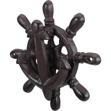 Heurtoir de porte vintage en fer forgé OSALADI forme d'ancre (1/5)
