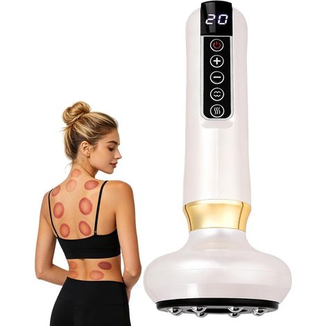 Masseur Anti Cellulite Électrique 12 Niveaux d'Aspiration avec Chauffage  Masseur Anti Cellulite électrique à Ventouse,Massage en Profondeur Masseur,pour Ventre,Jambes,Bras,Taille,Blanc (1/5)