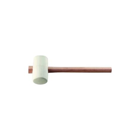 Marteau à embout caoutchouc tête-D.90mm tête-L.139mm blanc ES 70 Shore A plate TECWERK (1/2)