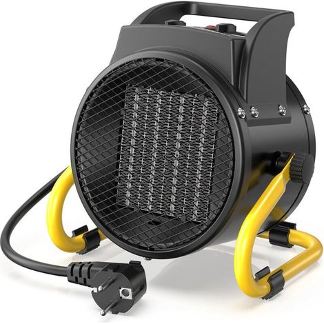 Chauffage Soufflant 2000W - Chauffe Rapide & Économie d'Énergie - Industriel Radiateur électrique - Angle Réglable & Thermostat - Idéal pour la Maison, Atelier et la Chantier (1/5)