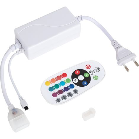 Contrôleur pour Ruban LED Néon Dimmable 220V RGB SFLEX8 avec Contrôleur IR RGB (1/2)