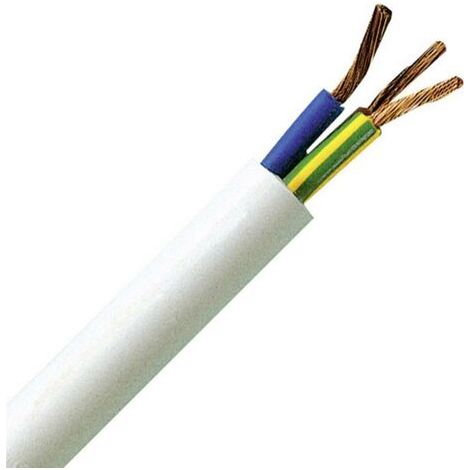 Kopp 151825002 Câble gainé H05VV5-F 3 x 1.5 mm² blanc 25 m S947081 (1/2)
