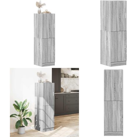 vidaXL Küchenschrank Grau Sonoma 38x41,5x131,5 cm Holzwerkstoff (1/5)