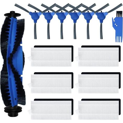 Kit di manutenzione completo eufy per Robovac 11S, 25C, 30C Slim – Include 1 spazzola principale, 6 spazzole laterali e 6 filtri in schiuma - Crezuo