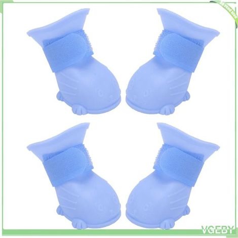 Bottes de pluie pour chien - FAFEICY - Taille L (6×4,5 cm) - Imperméables - Antidérapantes - TPE (1/5)