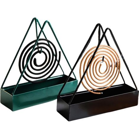 Support De Bobine De Moustique,2pcs Support De Bobine Anti Moustique,Suspendu Mosquito Coil,Porte Encens Spirale Anti Moustique,Iron Support Spirale Anti Moustique Exterieur pour Maison Et Ja (1/5)