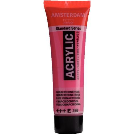 Peinture acrylique - Amsterdam - Rosa Quinacridone - 20 Ml - Haute résistance à la lumière - Diluable à l'eau (1/2)