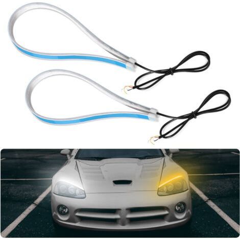 Bande LED Ultra fine pour voiture, 60cm, Tube souple, feu de jour, clignotant (1/5)