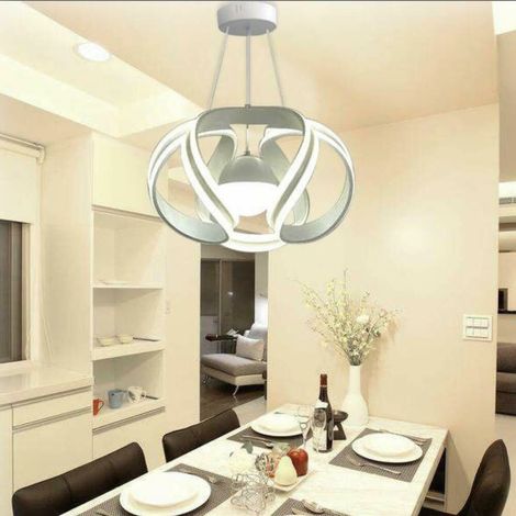 TrAdE Shop Traesio - Lampadario Soffitto Sfera Moderno Led 78w Lampada Luce Calda Fredda Naturale B21 - -Bianco Naturale - (1/2)