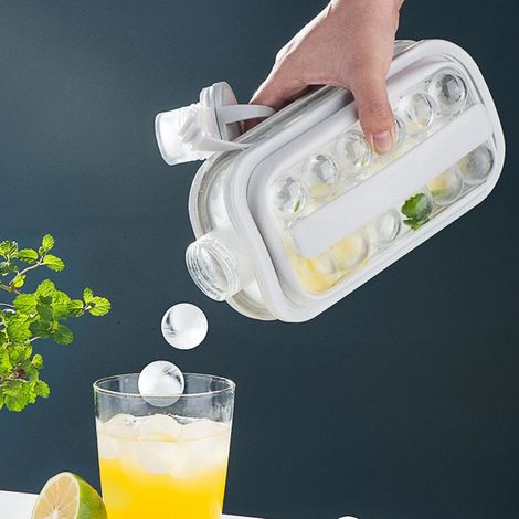 Ice Balls 2 in 1 Portable Creative Ice Bottle Container Cubic Ice Cube Round Tray Mold DIY Kettle Bar Kitchen Tool for Whiskey Ice Ball, Home Kitchen (1/5)