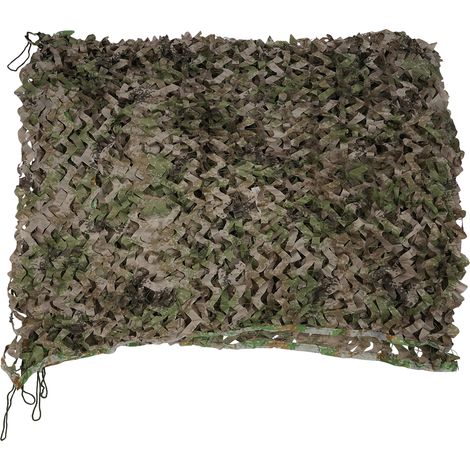 Filet de camouflage jungle forêt 6 x 3 m, Toile Toile de dissimulation respirante, Voile d'ombrage en polyester 150D, pour chasse et camping (1/5)