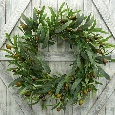 Guirlande Artificielle - Guirlande Olive Fausse - 50 cm - Pour Porte Intérieure Extérieure - Décoration Mur Fenêtre Mariage Fête - 1 Pièce (1/5)