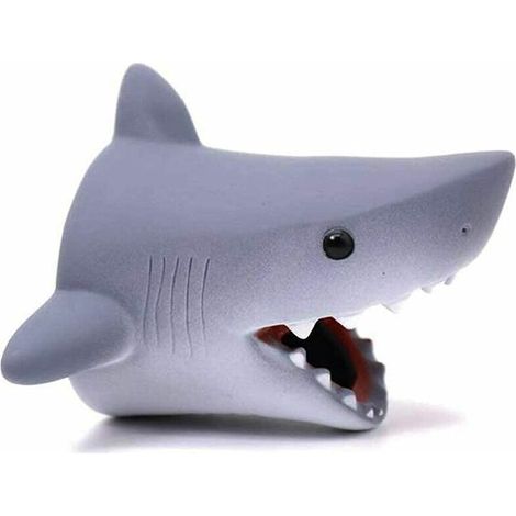 royaluxe -Dessin animé Robinet Extender Lavabo Baignoire Sortie Couverture Mignon Animal Jouet Robinet Couverture Bain Sécurité Amusant Pour Bébé Tout-petit Enfants (Requin Gris) (1/5)