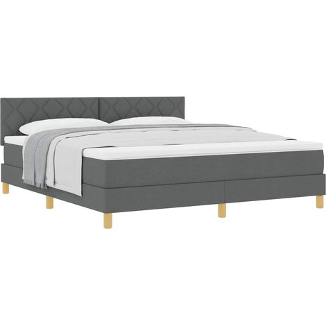 Maison Exclusive - Boxspringbett mit Kissen Dunkelgrau 180 x 200 (1/5)