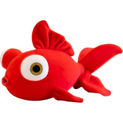 Poisson rouge en peluche de 35 cm, doux et mignon, idéal comme cadeau pour les enfants. (1/5)