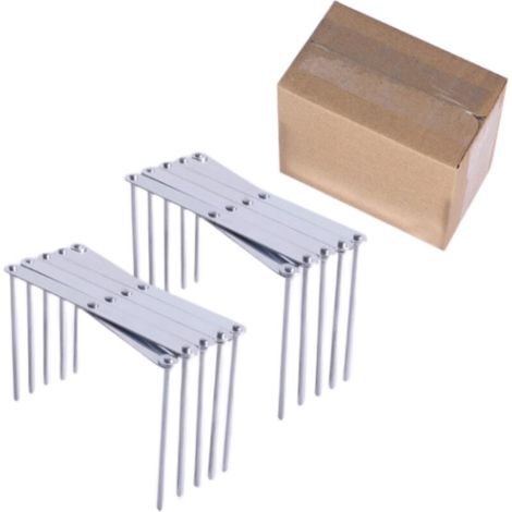 Lot de 2 supports pour couvercles et assiettes, rangement de cuisine pratique, emballage boîte carton (1/5)