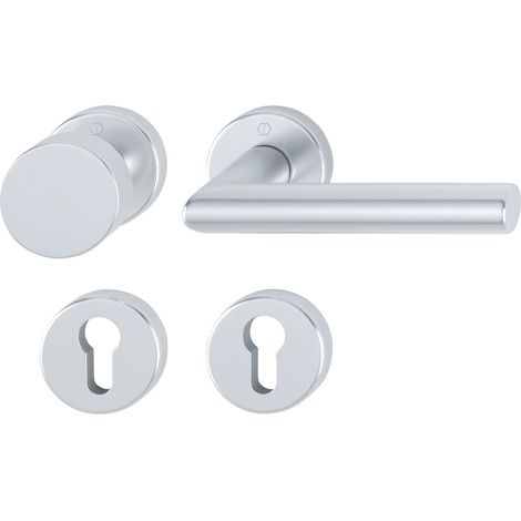 HOPPE Wechselgarnitur STOCKHOLM auf Rosette, Aluminium silber eloxiert (1/4)