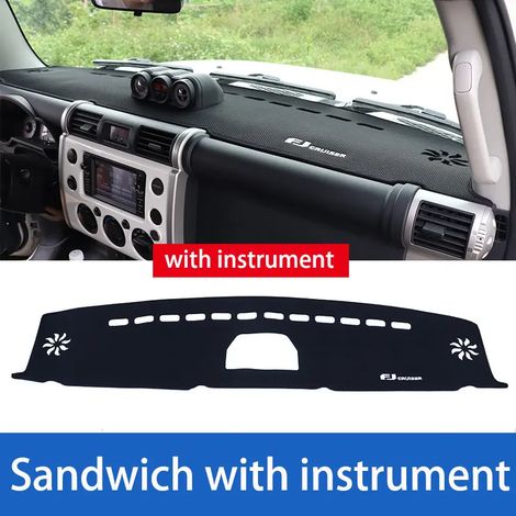 (Compatible avec) Convient pour Toyota FJ Cruiser Tapis de tableau de bord Housse de tableau de bord Tapis FJ Protection solaire Coussin anti-poussière Accessoires intérieurs (1/5)