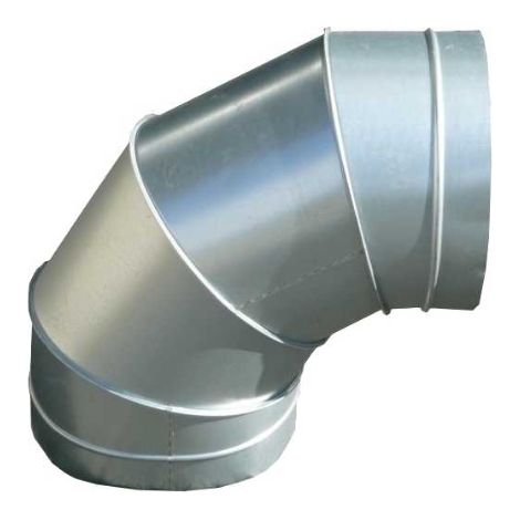 Coude 90° Galva diamètre 450 mm