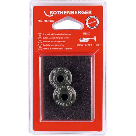 ROTHENBERGER Rueda de corte para SUPER 1.1/4", Inox, 2 piezas - 070088D (1/2)