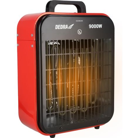 Radiateur soufflant électrique 9 kW 400 V slim pour pièces bien isolées, thermostat, protection contre la surchauffe, trois modes de fonctionnement, réglage de la température, boîtier (1/5)