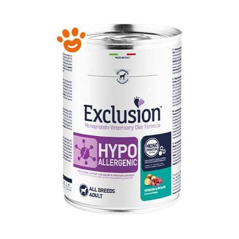 Exclusion Dog Diet Hypoallergenic Cervo e Patate - Lattina 200 Gr - Cibo Umido Cani