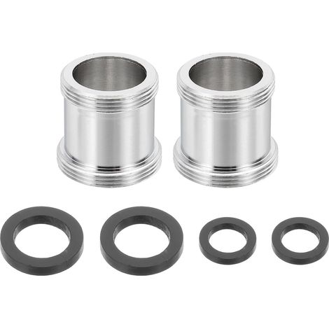 2Pièces Adaptateur De Mousseur De Robinet, M24 Mâle À M22 Mâle Avec Joint, Longueur 23mm, Réducteur De Robinet Aérateur, adaptateur robinet cuisine pour tuyau d'arrosage, Aérateu (1/5)