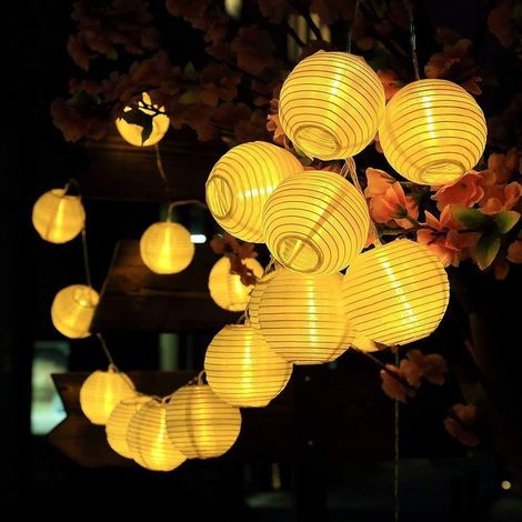 Guirlande lumineuse solaire étanche de 6,5 m avec 30 LED pour l'extérieur-AquaForge