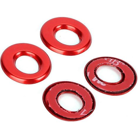 Boutons, anneaux et garnitures de goupilles de verrouillage de lève-porte compatibles avec Mercedes-Benz GLa, GLC, nouvelle Classe C, Classe E (Rouge)