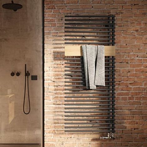 Kermi Credo Half round Badheizkörper 45 x 100 cm, rechts (1/2)