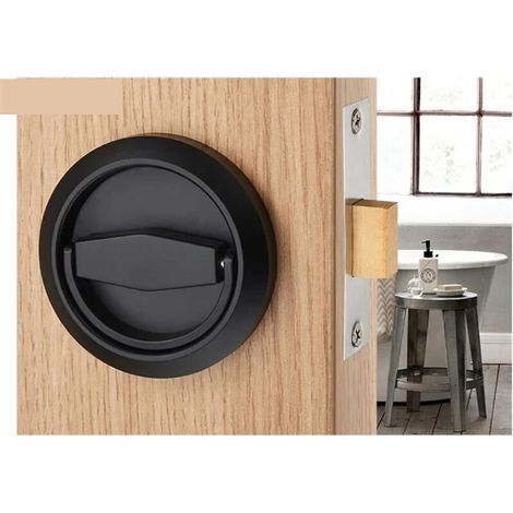 Poignée en acier inoxydable, encastrée, sans clé, pour l'extérieur, Home Hardware, 1 pièce, noire (1/4)