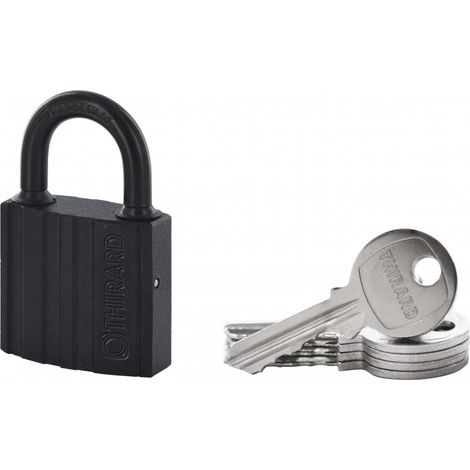 Lucchetto BLACK-LOCK 38 mm, 5 chiavi – THIRARD (1/2)