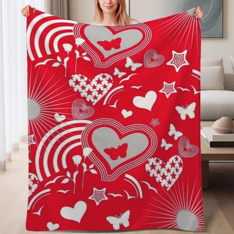 Couverture de lit en polaire, microfibre douce et confortable légère pour le printemps, décoration intérieure, cadeau idéal pour femmes et hommes, 6080 pouces (1/4)