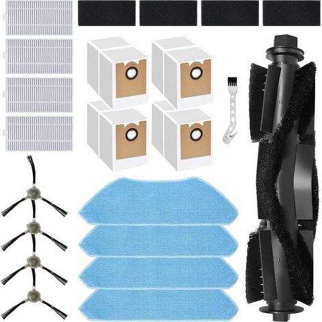 Ersatzteile für den Lefant M2 / M2 Pro / M2S Pro / M2 Plus Saugroboter: Zum Zubehör gehören 1 Hauptbürste, 4 Wischpads, 4 Staubbeutel, 4 Filter und 4 Seitenbürsten. (1/5)