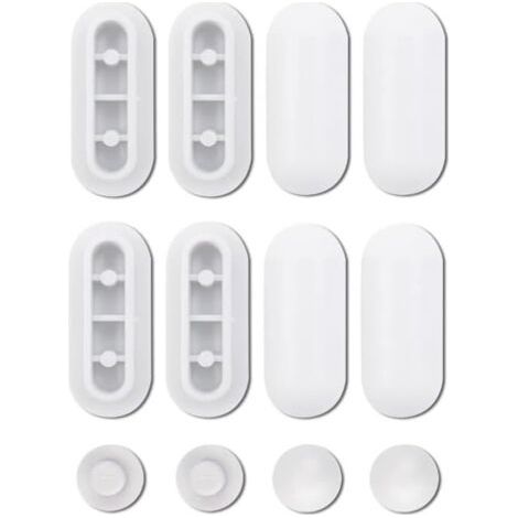 Tampon Abattant WC, Patin Abattant WC, Tampon Universel pour Siège Toilette, pour Maison L'hôtel L'hôpital L'ensemble, Compatible avec Tous Modèles Standard (Blanc) (1/5)