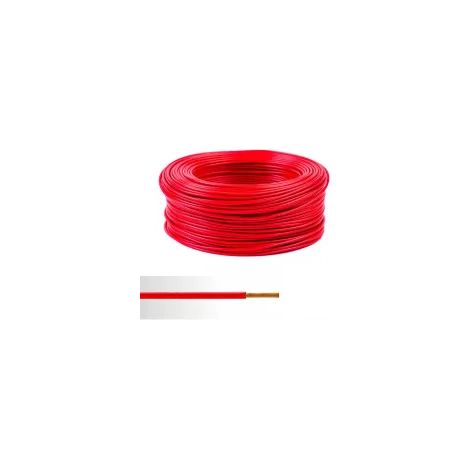 Fil électrique souple 16mm2 rouge – Câble isolé en cuivre nu – Résistant jusqu'à 750V – Pour câblage tableaux et armoires – Miguelez