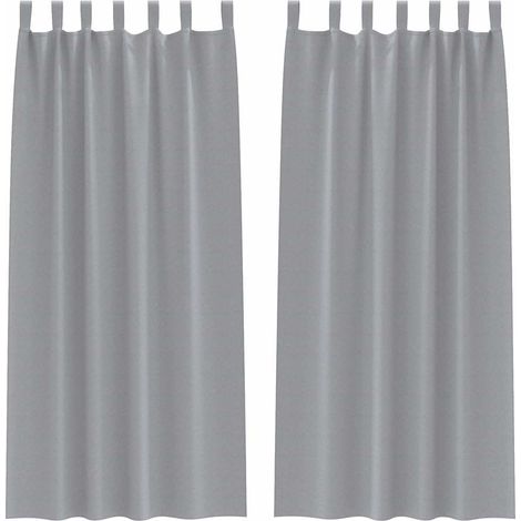 Maison Exclusive - Verdunkelungs-Vorhänge mit Ringen 2 pcs Hellgr