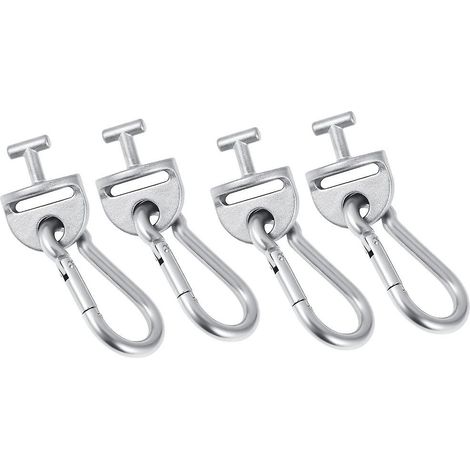 Lot de 4 adaptateurs en T avec mousquetons, accessoires pour appareils de musculation à câbles et étagères. (1/5)