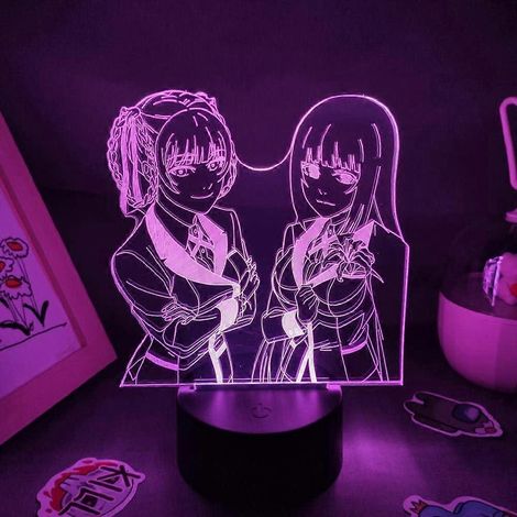 Kakegurui Meari Saotome Jabami Yumeko Figur, 3D RGB LED-Nachtlicht, originelles Geschenk für Freunde, Lavalampe, Zimmer- oder Tischdekoration, 16 Farben, mit Fernbedienung (1/5)